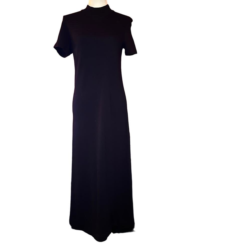 Lennie for Nina Leonard Black SS Sweater Maxi Dress Size S
